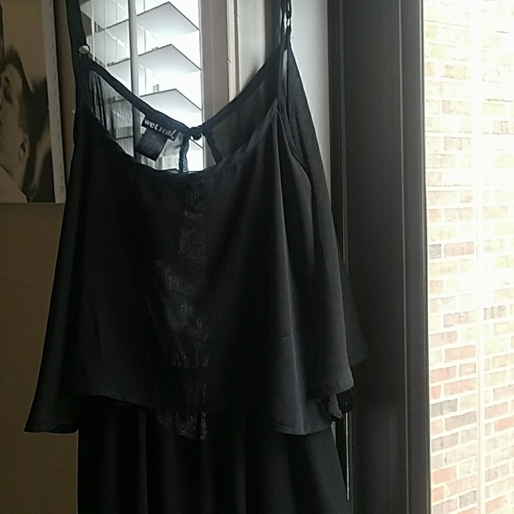 Black chiffon wet seal dress - Picture 4 of 4